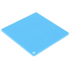 Insulation Pad Food Grade Silicone Pad AntiScalding Thickened Microwave Oven Mat for Kitchen Use(Blue )