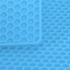 Insulation Pad Food Grade Silicone Pad AntiScalding Thickened Microwave Oven Mat for Kitchen Use(Blue )