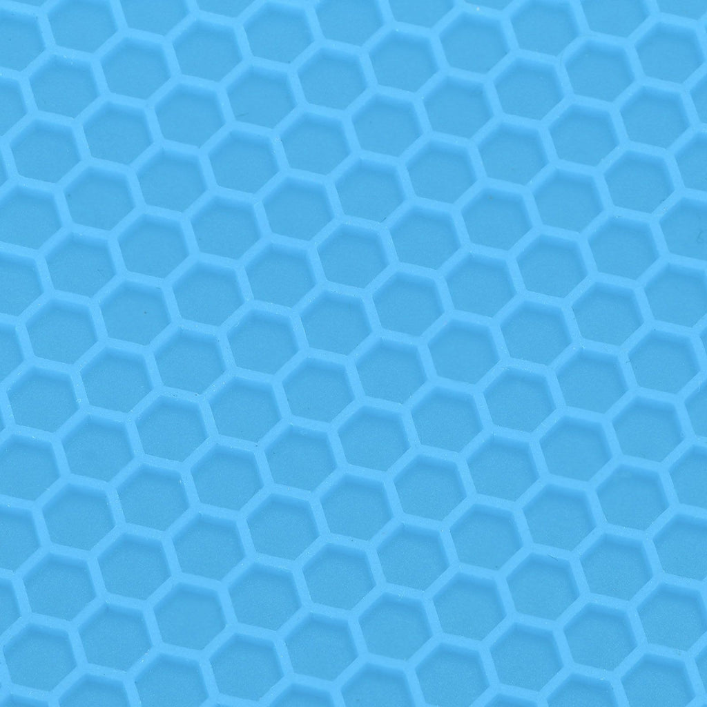 Insulation Pad Food Grade Silicone Pad AntiScalding Thickened Microwave Oven Mat for Kitchen Use(Blue )