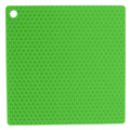 Insulation Pad Food Grade Silicone Pad AntiScalding Thickened Microwave Oven Mat for Kitchen Use(Green )