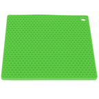 Insulation Pad Food Grade Silicone Pad AntiScalding Thickened Microwave Oven Mat for Kitchen Use(Green )