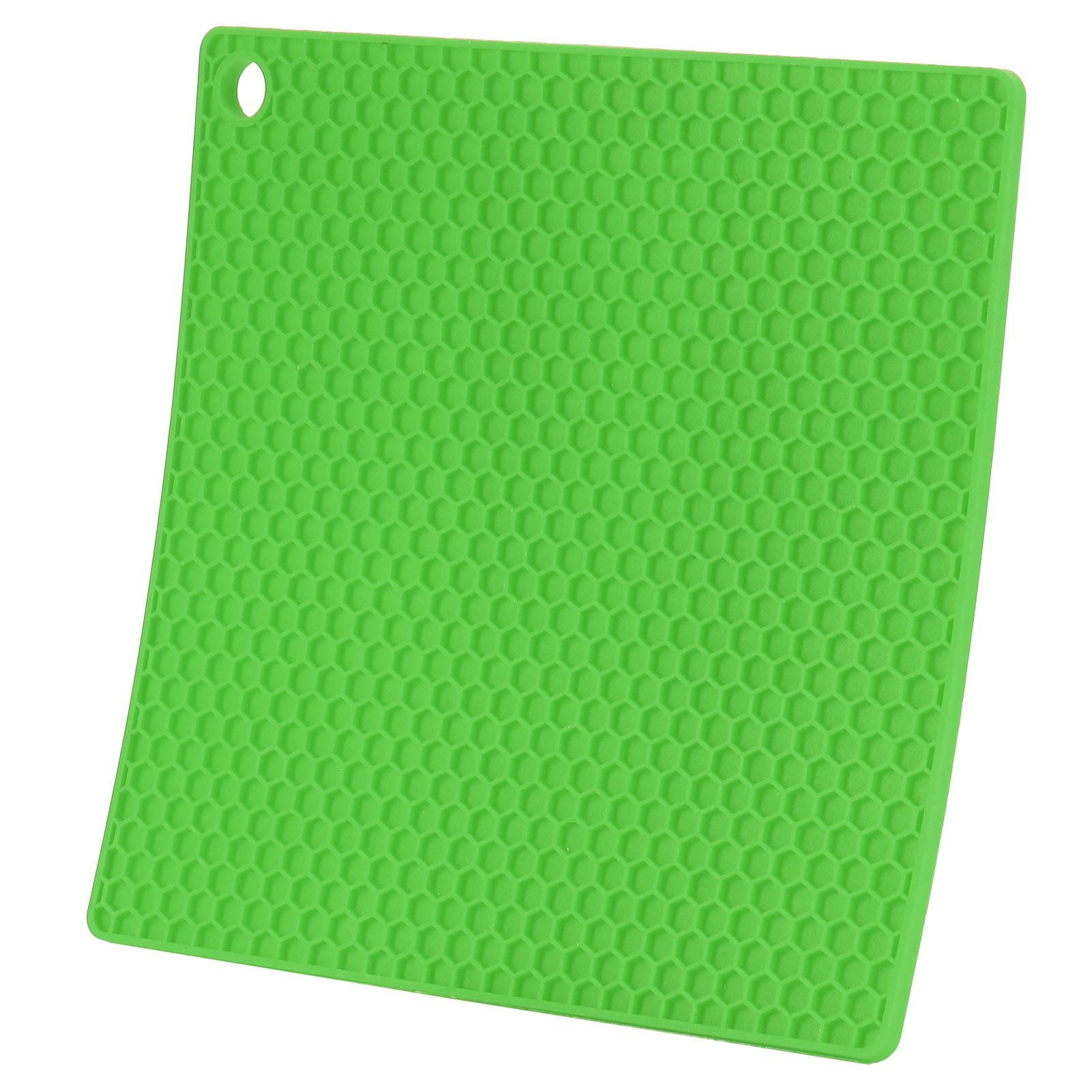 Insulation Pad Food Grade Silicone Pad AntiScalding Thickened Microwave Oven Mat for Kitchen Use(Green )