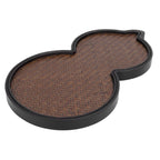 Mat Surface Bamboo Small Tea Tray Tea Plate for Teawares Teaset Saucers Tea CeremonyGourd