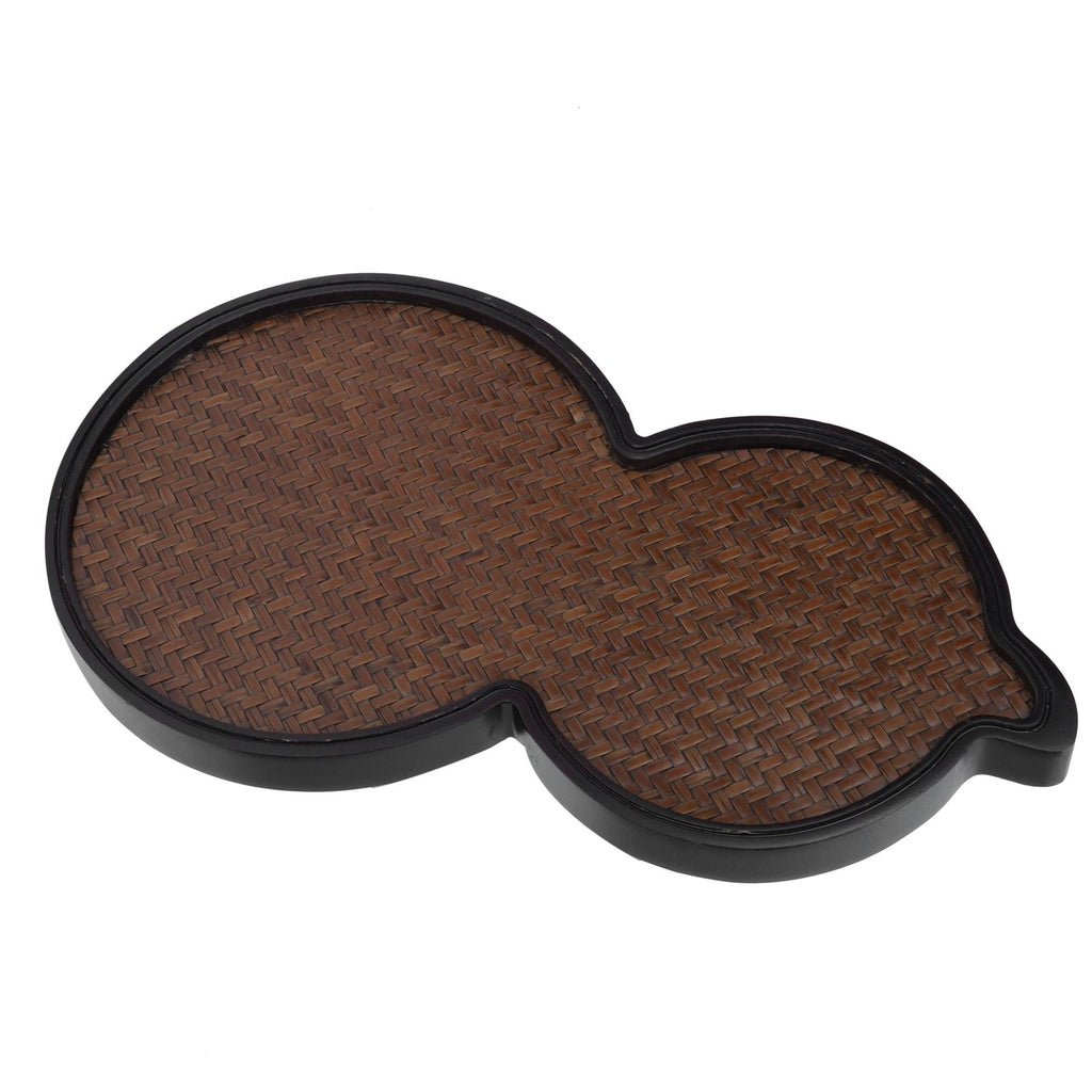 Mat Surface Bamboo Small Tea Tray Tea Plate for Teawares Teaset Saucers Tea CeremonyGourd