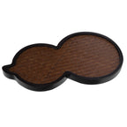 Mat Surface Bamboo Small Tea Tray Tea Plate for Teawares Teaset Saucers Tea CeremonyGourd