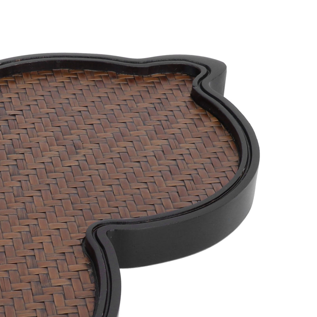 Mat Surface Bamboo Small Tea Tray Tea Plate for Teawares Teaset Saucers Tea CeremonyGourd