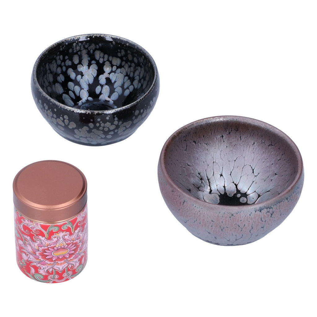 Tea Canister Teacup Set Ceramics Kung Fu Tea Set Gift Accessories for Home Gift Drinking
