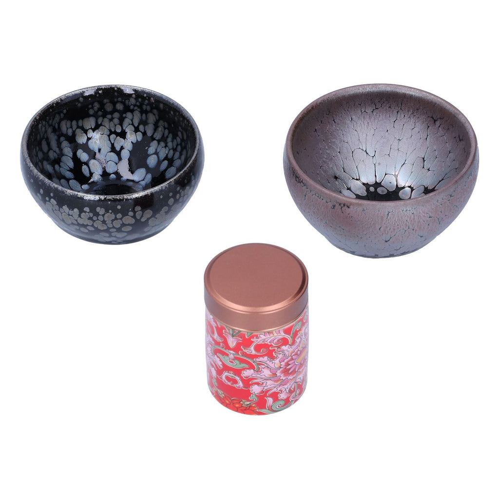 Tea Canister Teacup Set Ceramics Kung Fu Tea Set Gift Accessories for Home Gift Drinking