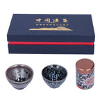 Ceramic Kung Fu Tea Set Tea Canister with Tea Cup for Home Tea House Gift Tea Accessory
