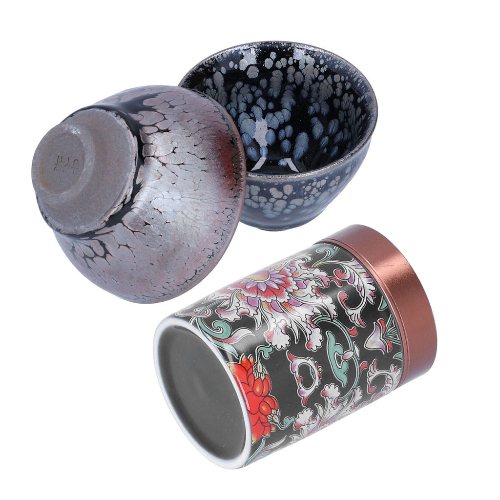 Ceramic Kung Fu Tea Set Tea Canister with Tea Cup for Home Tea House Gift Tea Accessory