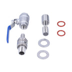 Weldless Kettle Valve Kit 1/2in BSP Ball Valve Quick Connector Bulkhead Assembly