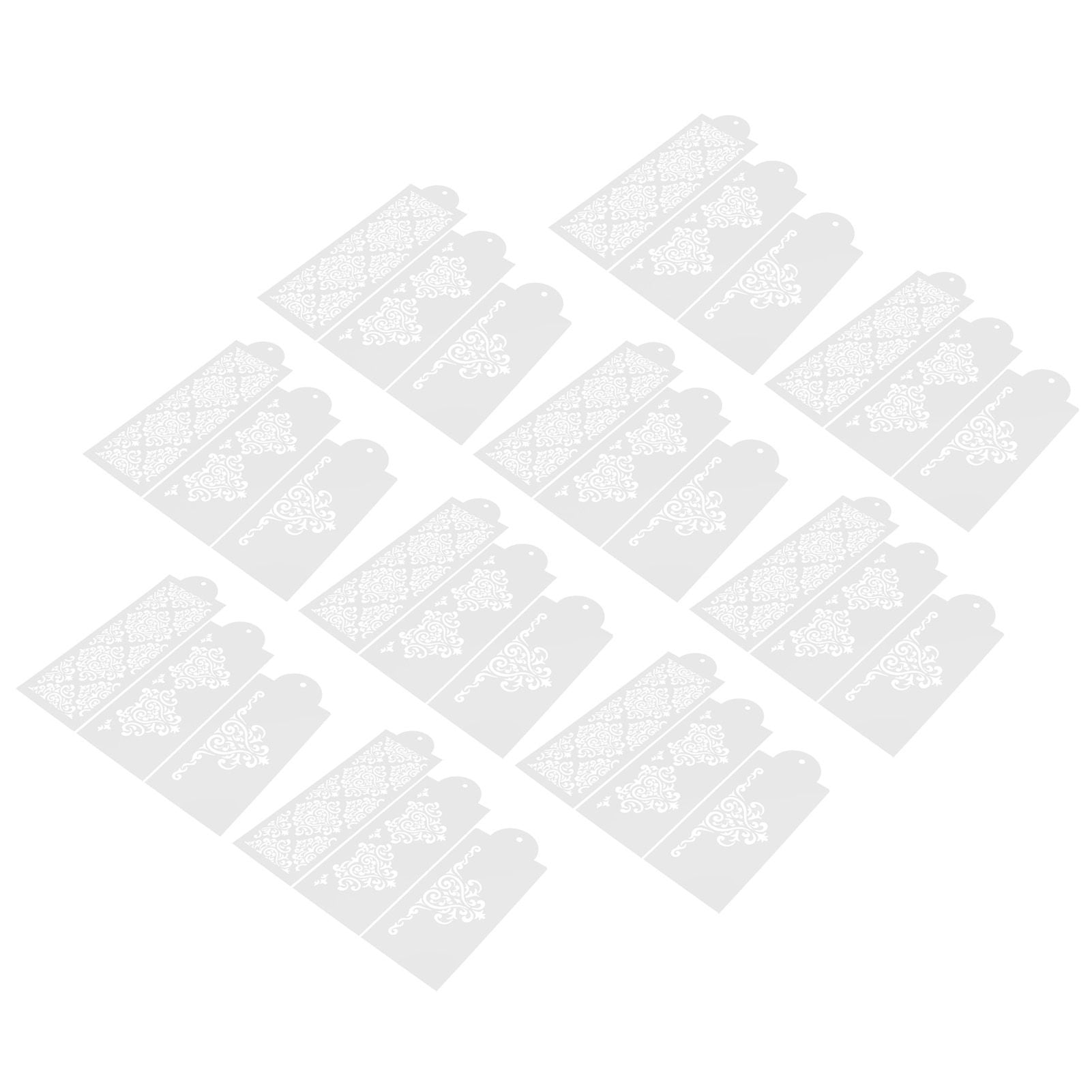 10 Set Cake Spray Mold Cake Border Embossing Mold Fondant Dessert Baking Stencils