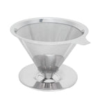 Stainless Steel Brew Drip Coffee Filter Funnel Cup Dripper Coffee Machine Accessories
