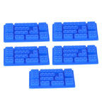 5Pcs Blue Silicone Ice Tray Mold Block Shape Chocolate Cake DIY Baking Mold for Bakery Home