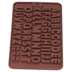 5Pcs Cute Shape Baking Mold Silicone Chocolate Pudding Cake Mold for Kitchen HomeLetter