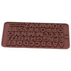 5Pcs Cute Shape Baking Mold Silicone Chocolate Pudding Cake Mold for Kitchen HomeLetter
