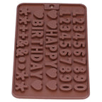 5Pcs Cute Shape Baking Mold Silicone Chocolate Pudding Cake Mold for Kitchen HomeNumber