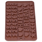 5Pcs Cute Shape Baking Mold Silicone Chocolate Pudding Cake Mold for Kitchen HomeNumber