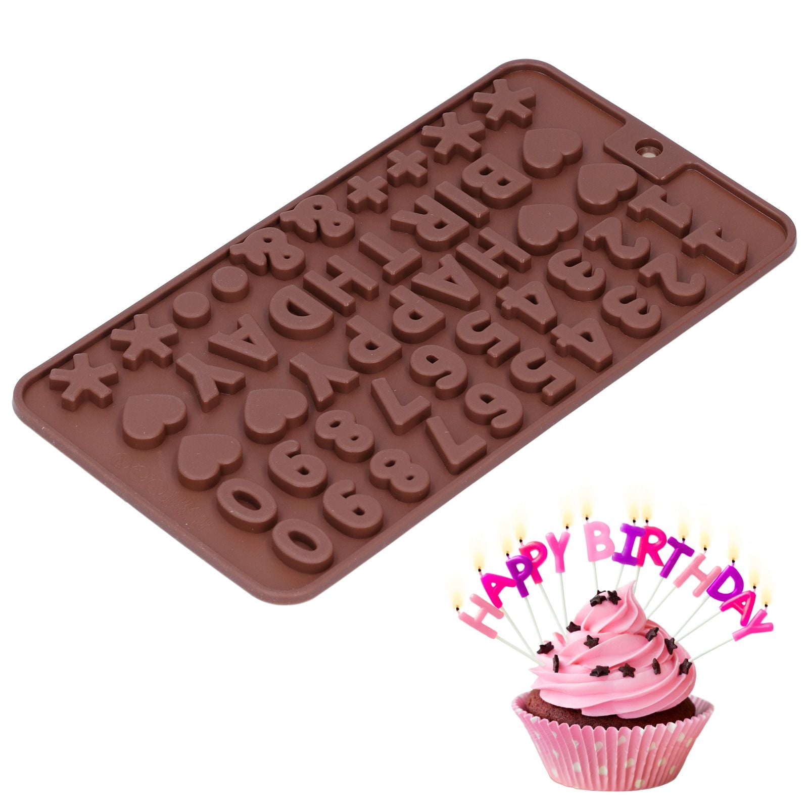 5Pcs Cute Shape Baking Mold Silicone Chocolate Pudding Cake Mold for Kitchen HomeNumber