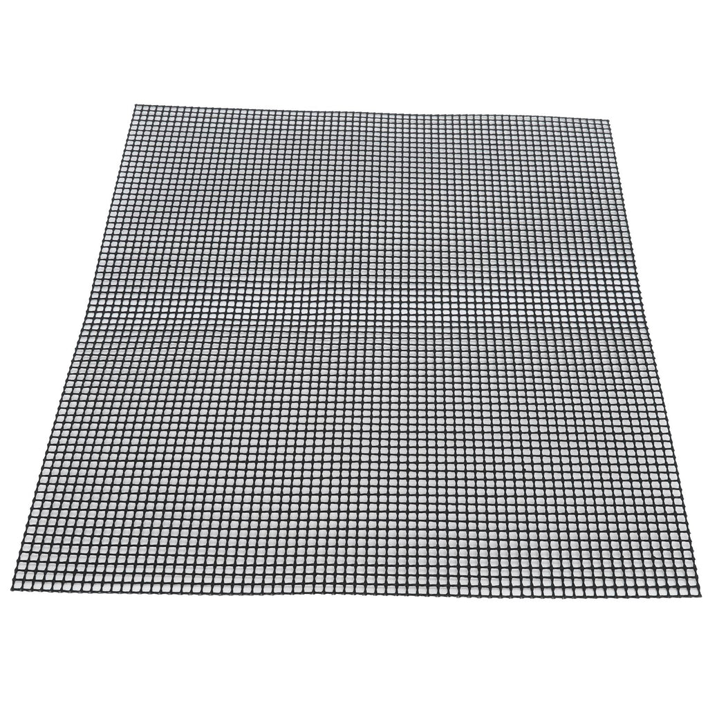 Food Grade NonStick Grid Sheet Multifunctional Barbecue Grid Mat for Barbecue Outdoor(Black 33x40cm )