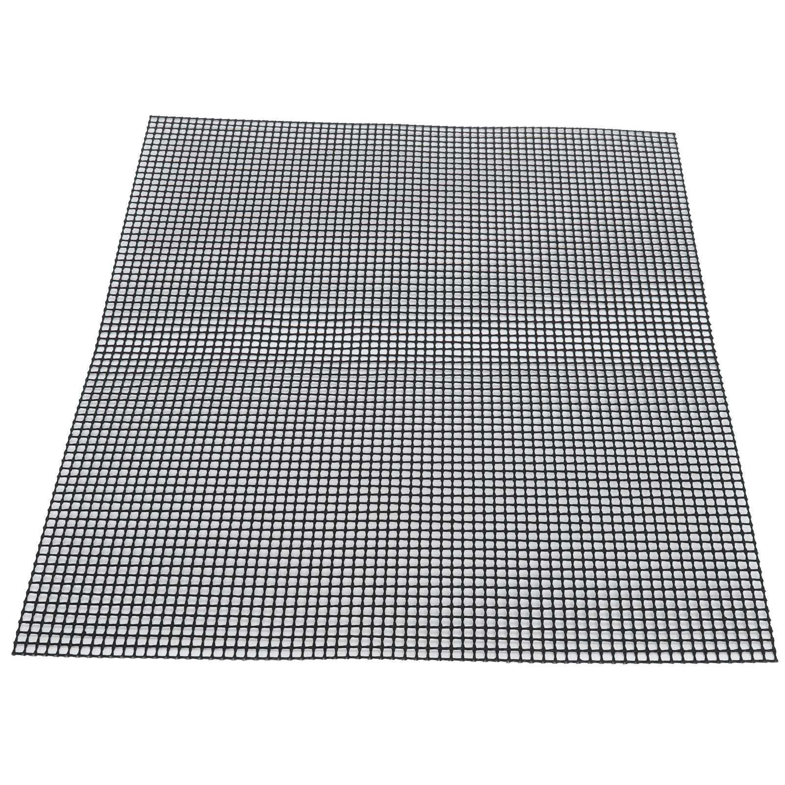 Food Grade NonStick Grid Sheet Multifunctional Barbecue Grid Mat for Barbecue Outdoor(Black 33x40cm )