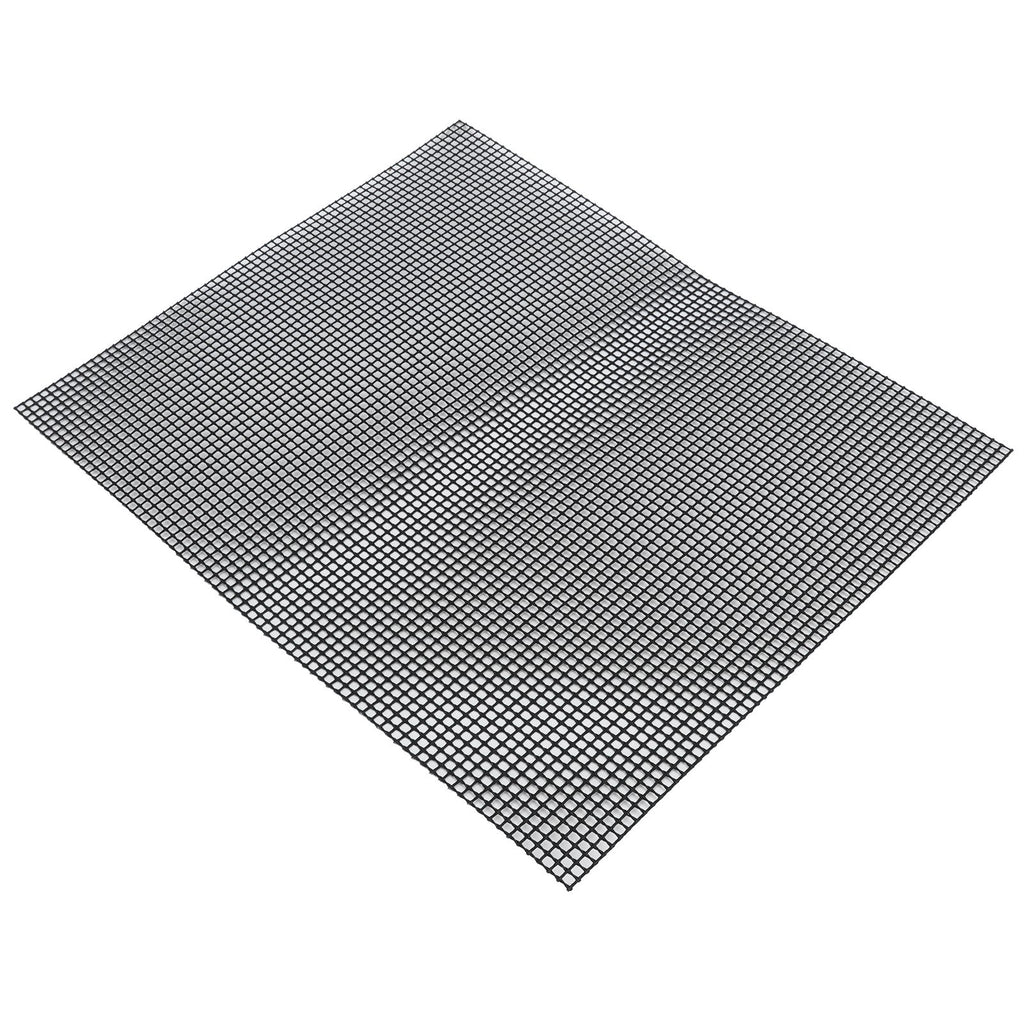 Food Grade NonStick Grid Sheet Multifunctional Barbecue Grid Mat for Barbecue Outdoor(Black 33x40cm )