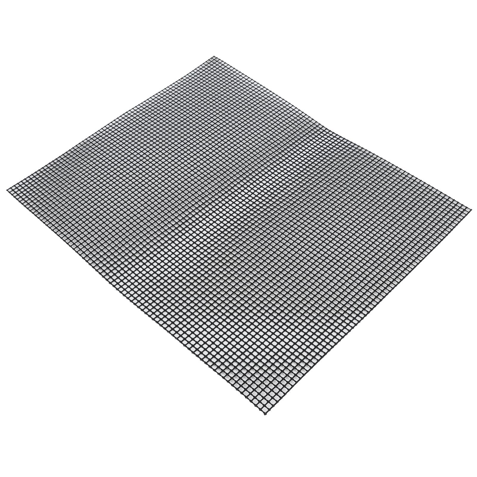 Food Grade NonStick Grid Sheet Multifunctional Barbecue Grid Mat for Barbecue Outdoor(Black 33x40cm )