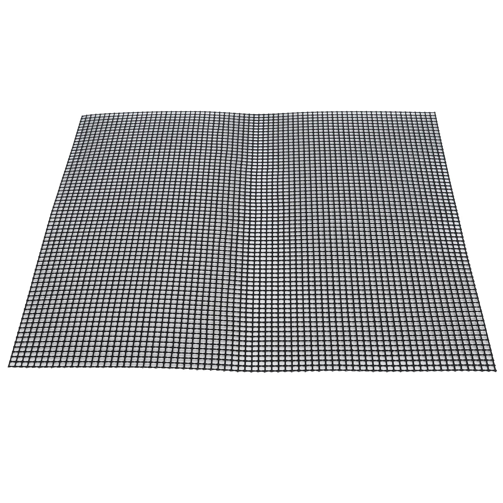 Food Grade NonStick Grid Sheet Multifunctional Barbecue Grid Mat for Barbecue Outdoor(Black 33x40cm )