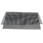 Food Grade NonStick Grid Sheet Multifunctional Barbecue Grid Mat for Barbecue Outdoor(Black 33x40cm )