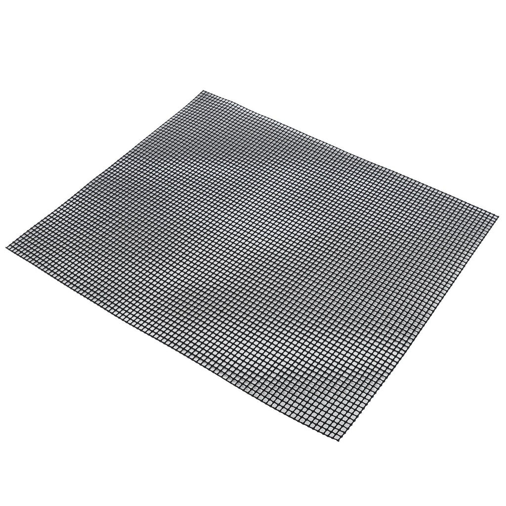 Food Grade NonStick Grid Sheet Multifunctional Barbecue Grid Mat for Barbecue Outdoor(Black 36x42cm )