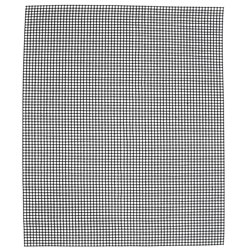 Food Grade NonStick Grid Sheet Multifunctional Barbecue Grid Mat for Barbecue Outdoor(Black 36x42cm )