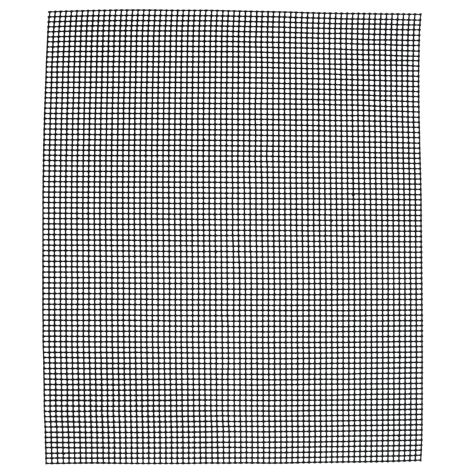 Food Grade NonStick Grid Sheet Multifunctional Barbecue Grid Mat for Barbecue Outdoor(Black 36x42cm )