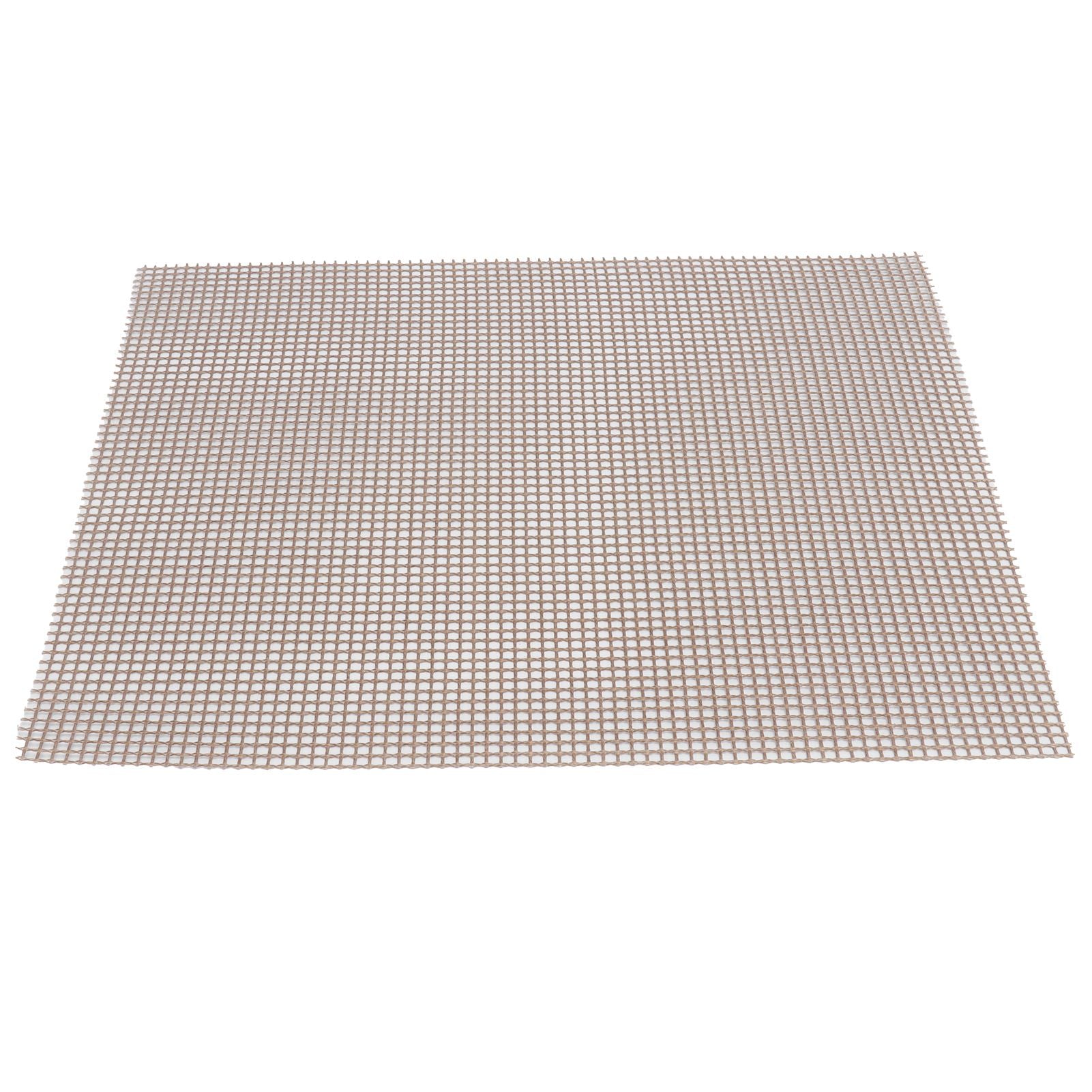 Food Grade NonStick Grid Sheet Multifunctional Barbecue Grid Mat for Barbecue Outdoor(Brown 30x40cm )