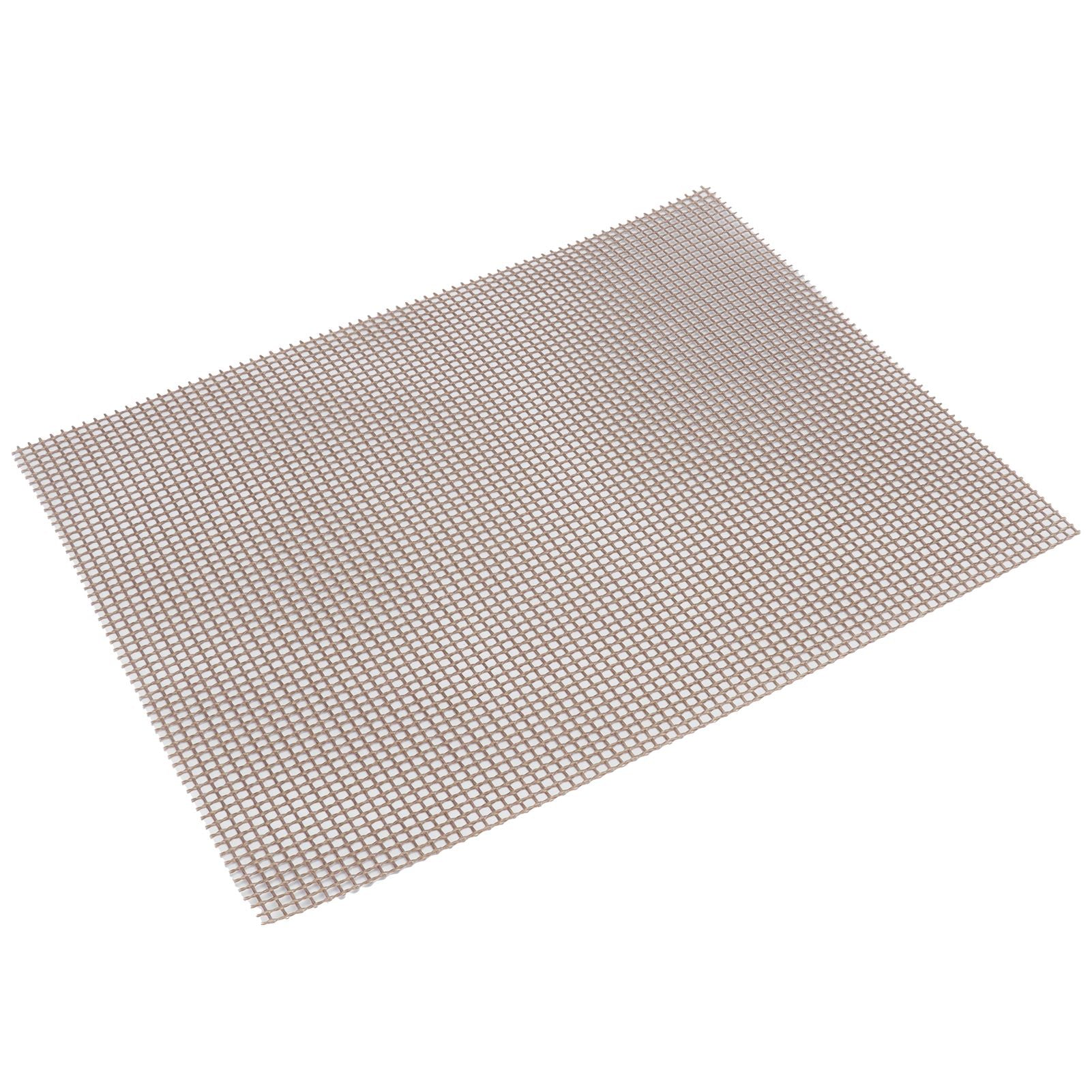 Food Grade NonStick Grid Sheet Multifunctional Barbecue Grid Mat for Barbecue Outdoor(Brown 30x40cm )