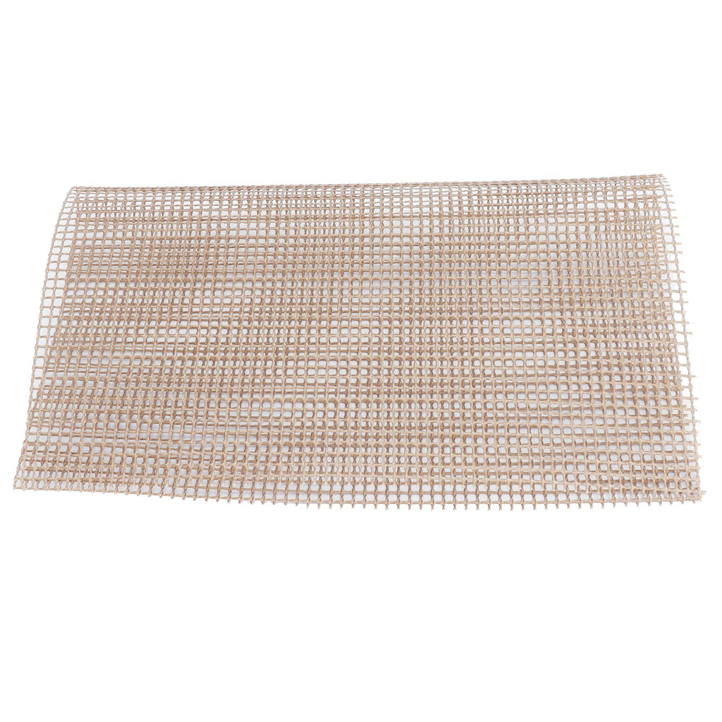 Food Grade NonStick Grid Sheet Multifunctional Barbecue Grid Mat for Barbecue Outdoor(Brown 30x40cm )