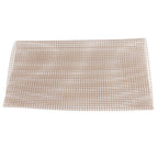 Food Grade NonStick Grid Sheet Multifunctional Barbecue Grid Mat for Barbecue Outdoor(Brown 30x40cm )