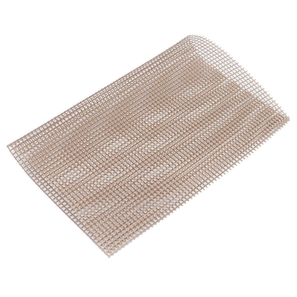 Food Grade NonStick Grid Sheet Multifunctional Barbecue Grid Mat for Barbecue Outdoor(Brown 30x40cm )