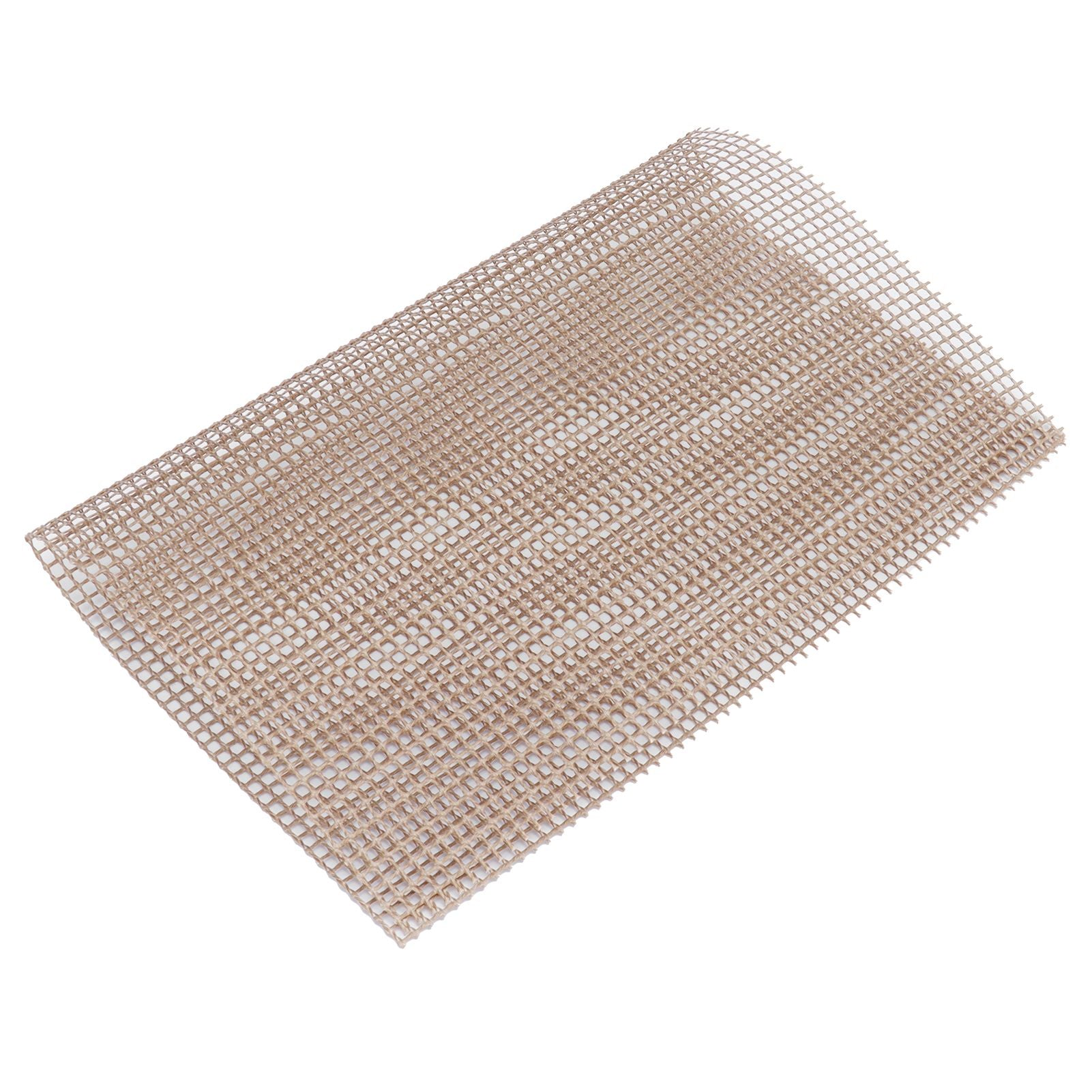 Food Grade NonStick Grid Sheet Multifunctional Barbecue Grid Mat for Barbecue Outdoor(Brown 30x40cm )