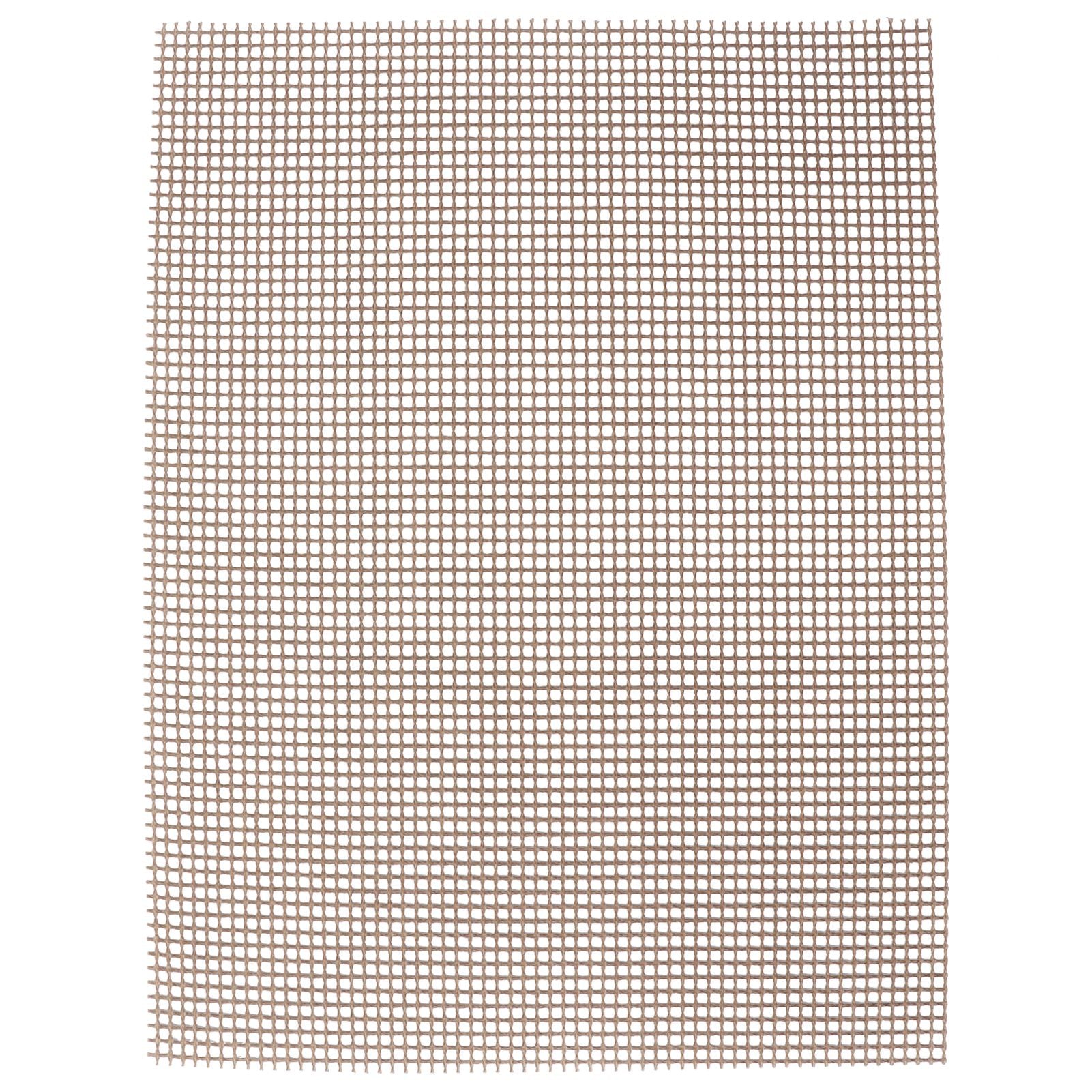 Food Grade NonStick Grid Sheet Multifunctional Barbecue Grid Mat for Barbecue Outdoor(Brown 30x40cm )