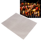 Food Grade NonStick Grid Sheet Multifunctional Barbecue Grid Mat for Barbecue Outdoor(Brown 30x40cm )
