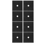 Gas Stove Pad Stovetop Protector Reusable Gas Cooker Cleaning Mat Cookware AccessoryBlack 8Pcs