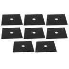 Gas Stove Pad Stovetop Protector Reusable Gas Cooker Cleaning Mat Cookware AccessoryBlack 8Pcs
