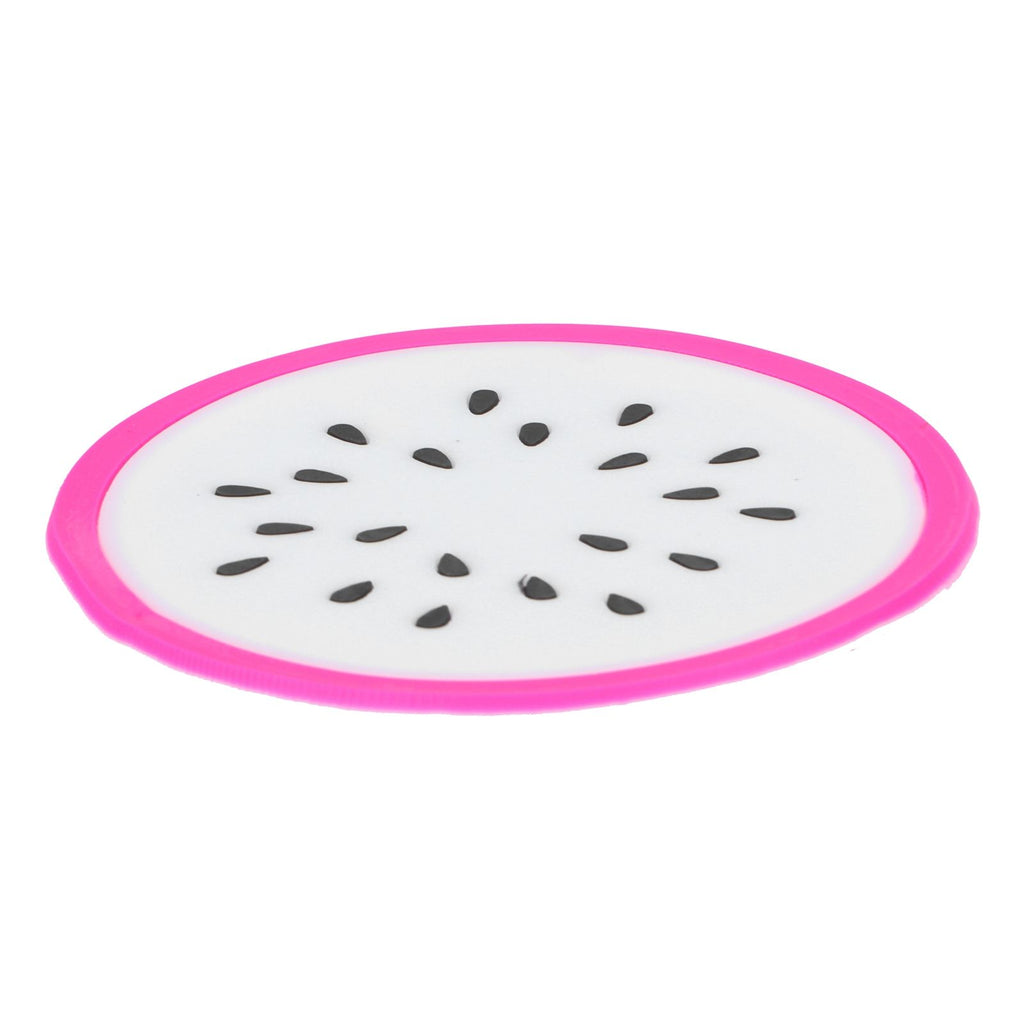 Fruit Shape Coaster Tableware Placemat Silicone Cup Drinks Holder Mat Kitchen AccessoriesDragon Fruit