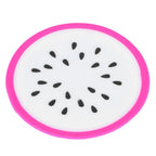 Fruit Shape Coaster Tableware Placemat Silicone Cup Drinks Holder Mat Kitchen AccessoriesDragon Fruit
