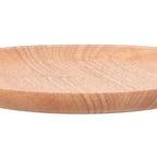 Rubber Wood Dinner Plate Round Tea Serving Tray Fruit Snack Tray Food Storage Plate24cm