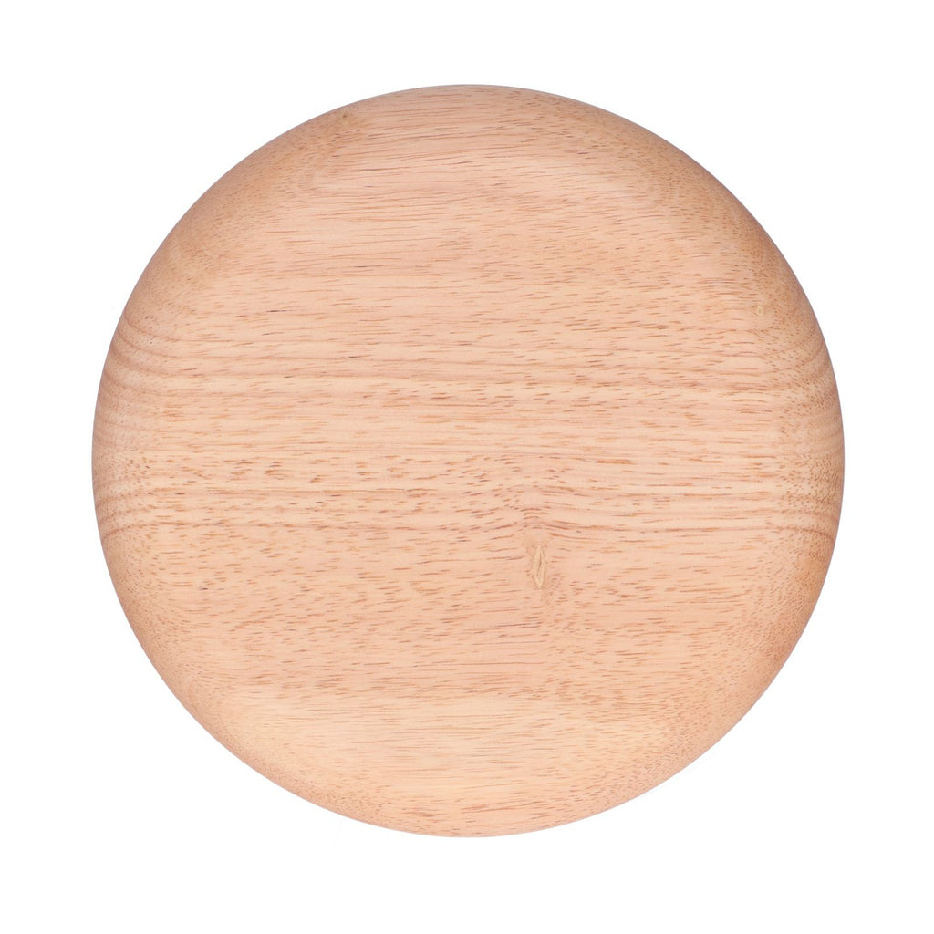Rubber Wood Dinner Plate Round Tea Serving Tray Fruit Snack Tray Food Storage Plate24cm