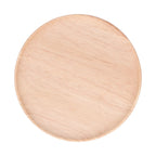 Rubber Wood Dinner Plate Round Tea Serving Tray Fruit Snack Tray Food Storage Plate27cm