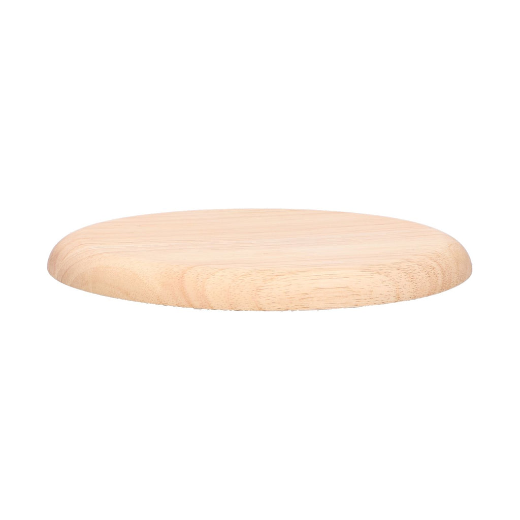 Rubber Wood Dinner Plate Round Tea Serving Tray Fruit Snack Tray Food Storage Plate27cm