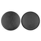 Round Wooden Food Fruit Serving Tray Service Plate for Home Kitchen Hotel Use Black24cm