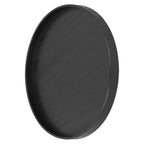 Round Wooden Food Fruit Serving Tray Service Plate for Home Kitchen Hotel Use Black27cm